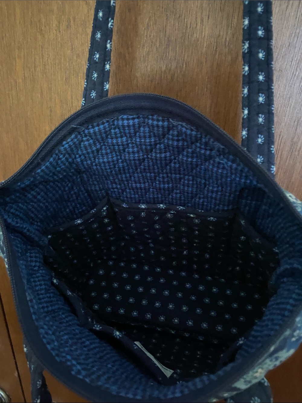 Vera Bradley Navy Paisley Quilted Tote - Picture 4 of 4